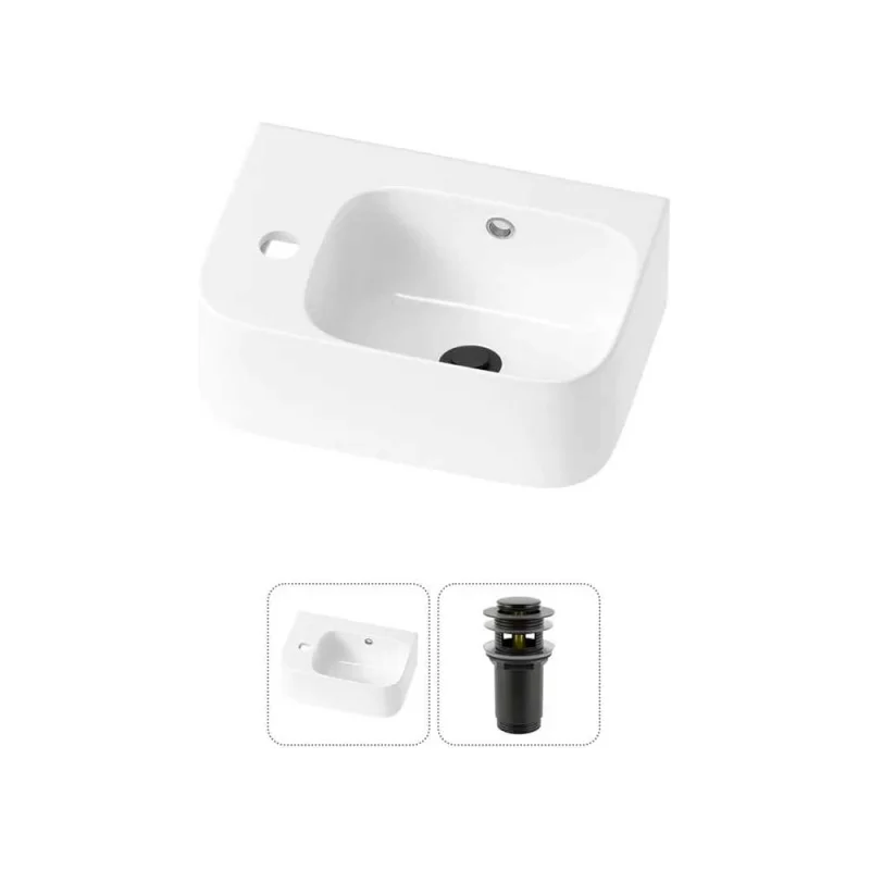 Комплект Wellsee 2 в 1 Lavinia Boho Bathroom Sink накладная/подвесная раковина 37x25 см 20216526R