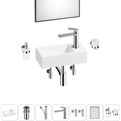 ΠΠΎΠΌΠΏΠ»Π΅ΠΊΡ Wellsee 7 Π² 1 Lavinia Boho Bathroom Sink Π½Π°ΠΊΠ»Π°Π΄Π½Π°Ρ/ΠΏΠΎΠ΄Π²Π΅ΡΠ½Π°Ρ ΡΠ°ΠΊΠΎΠ²ΠΈΠ½Π° 40x20 ΡΠΌ 20219573R