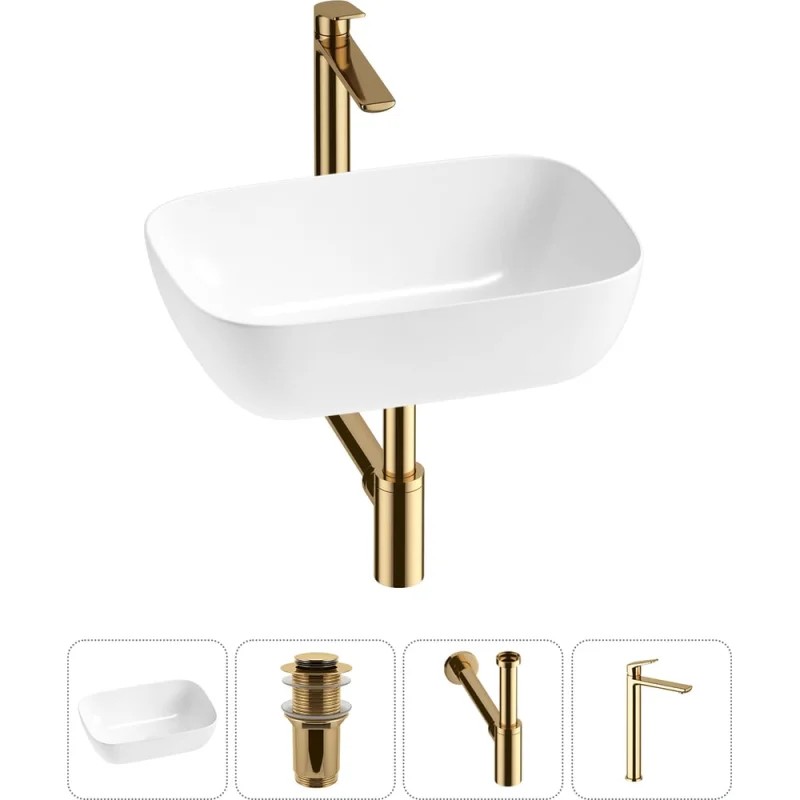 ΠΠΎΠΌΠΏΠ»Π΅ΠΊΡ 4 Π² 1 Lavinia Boho Bathroom Sink Π½Π°ΠΊΠ»Π°Π΄Π½Π°Ρ ΡΠ°ΠΊΠΎΠ²ΠΈΠ½Π° 46x33 ΡΠΌ 3331110 20215201R