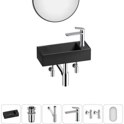 Комплект Wellsee 6 в 1 Lavinia Boho Bathroom Sink накладная/подвесная раковина 43x18 см 20219717R
