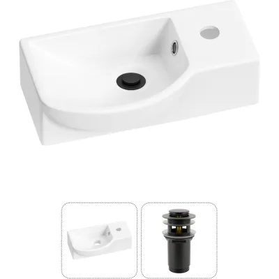 Комплект Wellsee 2 в 1 Lavinia Boho Bathroom Sink накладная/подвесная раковина 40x23 см 20216050R