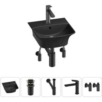 Комплект Wellsee 5 в 1 Lavinia Boho Bathroom Sink накладная/подвесная раковина 35x36 см 20216747R