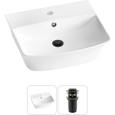 Комплект Wellsee 2 в 1 Lavinia Boho Bathroom Sink накладная/подвесная раковина 45x40 см 20216750R