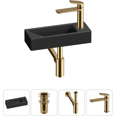 Комплект Wellsee 4 в 1 Lavinia Boho Bathroom Sink накладная/подвесная раковина 38x14 см 20215961R