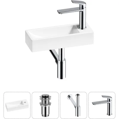 Комплект Wellsee 4 в 1 Lavinia Boho Bathroom Sink накладная/подвесная раковина 38x14 см 20215945R