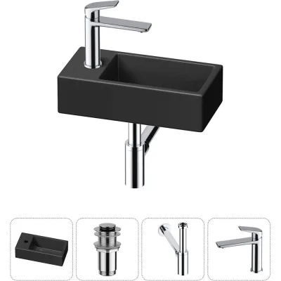 Комплект Wellsee 4 в 1 Lavinia Boho Bathroom Sink накладная/подвесная раковина 40x20 см 20216015R