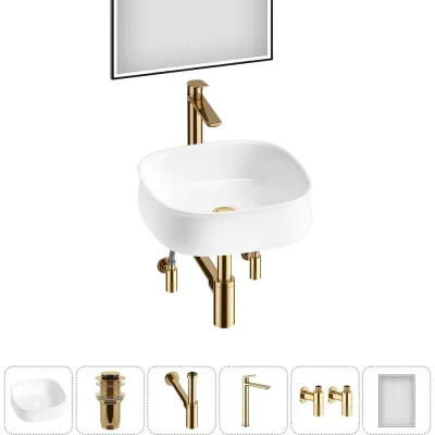 ΠΠΎΠΌΠΏΠ»Π΅ΠΊΡ Wellsee 6 Π² 1 Lavinia Boho Bathroom Sink Π½Π°ΠΊΠ»Π°Π΄Π½Π°Ρ ΡΠ°ΠΊΠΎΠ²ΠΈΠ½Π° 42x42 ΡΠΌ 20219443R