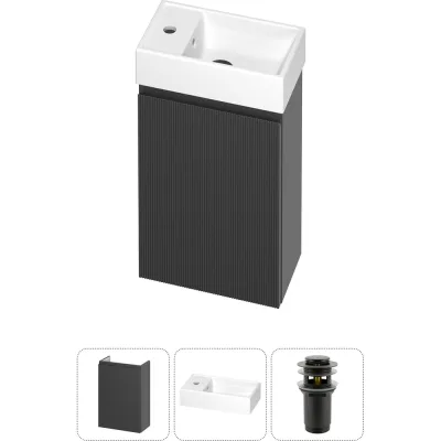 Комплект подвесной тумбы с раковиной для ванной и туалета Wellsee WC Area в наборе 3 в 1 20216837R
