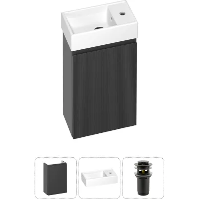 Комплект подвесной тумбы с раковиной для ванной и туалета Wellsee WC Area в наборе 3 в 1 20216827R