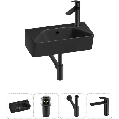 Комплект Wellsee 4 в 1 Lavinia Boho Bathroom Sink накладная/подвесная раковина 40x22 см 20216436R