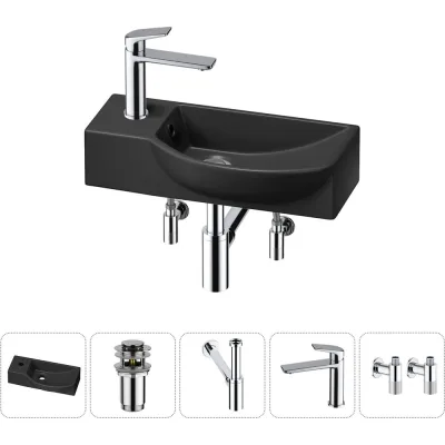 Комплект Wellsee 5 в 1 Lavinia Boho Bathroom Sink накладная/подвесная раковина 45x24 см 20216102R