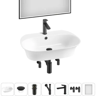 Набор Wellsee 7 в 1 Excellence Pro накладная/подвесная раковина 60x47 см 20219043R