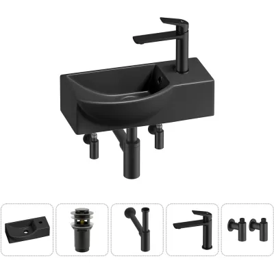 Комплект Wellsee 5 в 1 Lavinia Boho Bathroom Sink накладная/подвесная раковина 40x23 см 20216075R