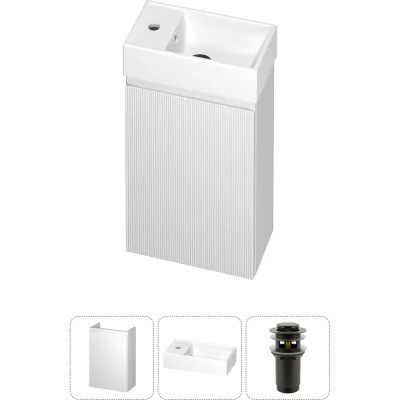 Комплект подвесной тумбы с раковиной для ванной и туалета Wellsee WC Area в наборе 3 в 1 20216836R