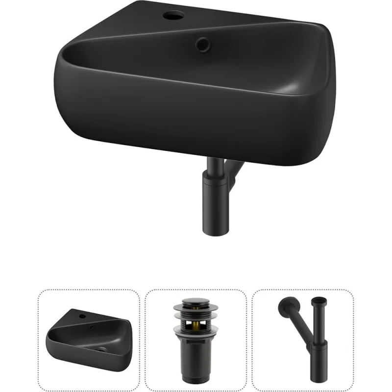Комплект Wellsee 3 в 1 Lavinia Boho Bathroom Sink накладная/подвесная раковина 44x27 см 20216601R
