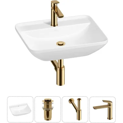 Набор Wellsee 4 в 1 Cute Twin S накладная раковина 55x42 см 20213380R