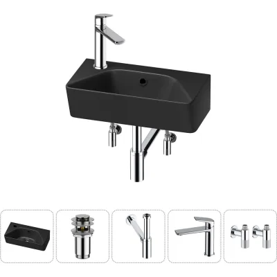 Комплект Wellsee 5 в 1 Lavinia Boho Bathroom Sink накладная/подвесная раковина 40x22 см 20216466R