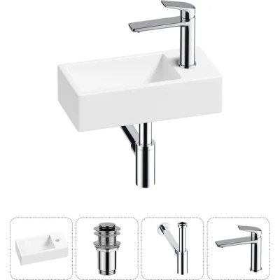 Комплект 4 в 1 Lavinia Boho Bathroom Sink накладная/подвесная раковина 40x20 см 20215973R