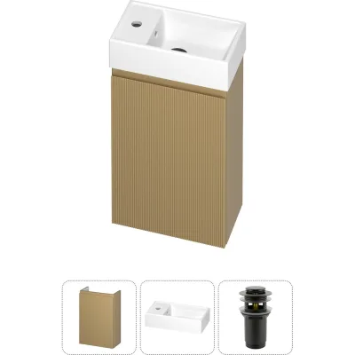 Комплект подвесной тумбы с раковиной для ванной и туалета Wellsee WC Area в наборе 3 в 1 20216838R