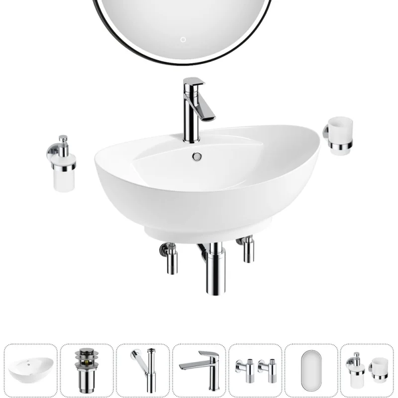 ΠΠΎΠΌΠΏΠ»Π΅ΠΊΡ Wellsee 7 Π² 1 Lavinia Boho Bathroom Sink Π½Π°ΠΊΠ»Π°Π΄Π½Π°Ρ ΡΠ°ΠΊΠΎΠ²ΠΈΠ½Π° 59x39 ΡΠΌ 20219293R