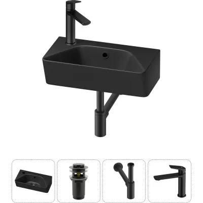 Комплект Wellsee 4 в 1 Lavinia Boho Bathroom Sink накладная/подвесная раковина 40x22 см 20216464R