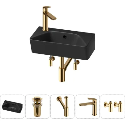 Комплект Wellsee 5 в 1 Lavinia Boho Bathroom Sink накладная/подвесная раковина 40x22 см 20216468R