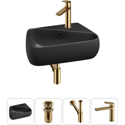 Комплект Wellsee 4 в 1 Lavinia Boho Bathroom Sink накладная/подвесная раковина 44x27 см 20216633R