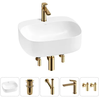 Набор Wellsee 5 в 1 Ideal накладная раковина 50x42 см 20214141R
