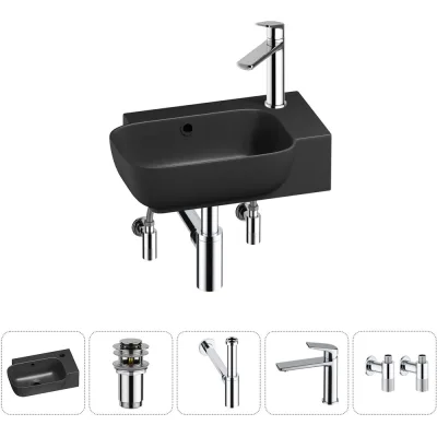 Комплект Wellsee 5 в 1 Lavinia Boho Bathroom Sink накладная/подвесная раковина 40x24 см 20216382R
