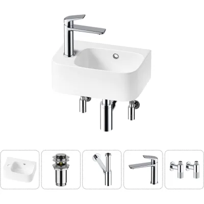 Комплект Wellsee 5 в 1 Lavinia Boho Bathroom Sink накладная/подвесная раковина 37x25 см 20216537R