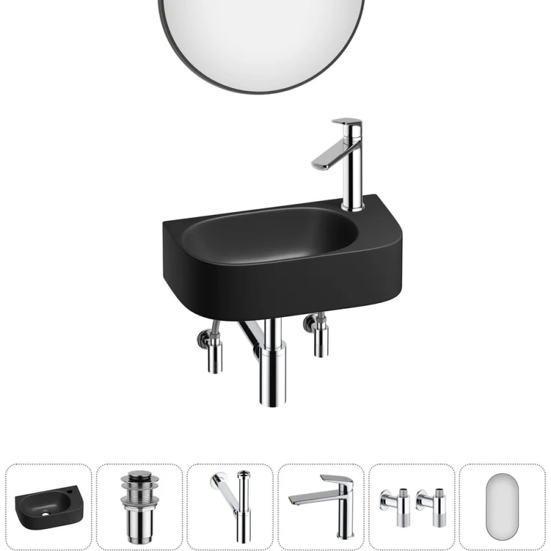 ΠΠΎΠΌΠΏΠ»Π΅ΠΊΡ Wellsee 6 Π² 1 Lavinia Boho Bathroom Sink Π½Π°ΠΊΠ»Π°Π΄Π½Π°Ρ/ΠΏΠΎΠ΄Π²Π΅ΡΠ½Π°Ρ ΡΠ°ΠΊΠΎΠ²ΠΈΠ½Π° 40x22 ΡΠΌ 20219745R