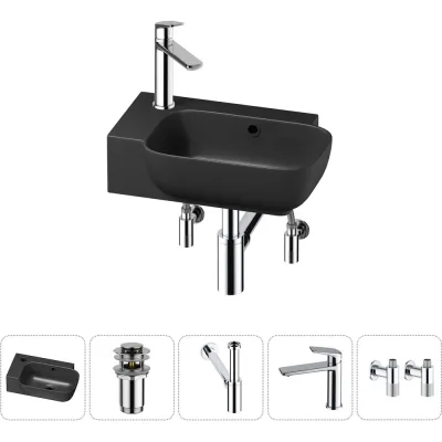 Комплект Wellsee 5 в 1 Lavinia Boho Bathroom Sink накладная/подвесная раковина 40x24 см 20216410R