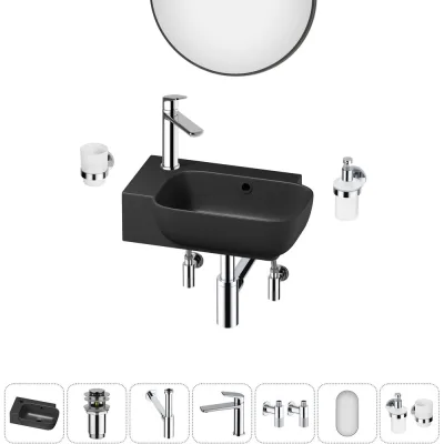 Комплект Wellsee 7 в 1 Lavinia Boho Bathroom Sink накладная/подвесная раковина 40x24 см 20219790R