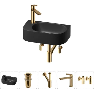 Комплект Wellsee 5 в 1 Lavinia Boho Bathroom Sink накладная/подвесная раковина 40x22 см 20216356R