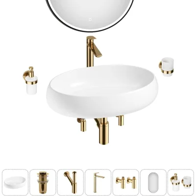 Комплект Wellsee 7 в 1 Lavinia Boho Bathroom Sink накладная раковина 60x40 см 20219271R