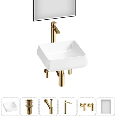 ΠΠΎΠΌΠΏΠ»Π΅ΠΊΡ Wellsee 6 Π² 1 Lavinia Boho Bathroom Sink Π½Π°ΠΊΠ»Π°Π΄Π½Π°Ρ ΡΠ°ΠΊΠΎΠ²ΠΈΠ½Π° 38x38 ΡΠΌ 20219427R