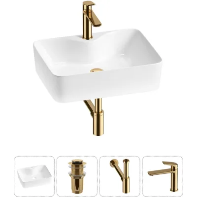 Комплект Wellsee 4 в 1 Lavinia Boho Bathroom Sink накладная раковина 48x37 см 20215265R