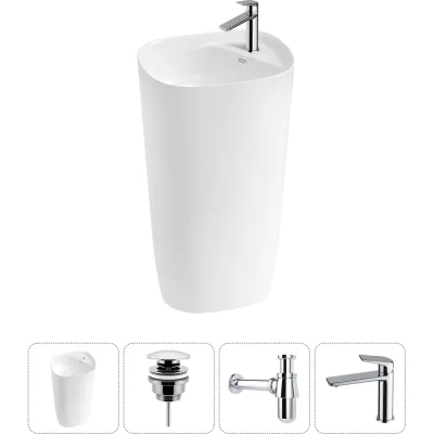 Комплект Wellsee 4 в 1 Lavinia Boho Bathroom Sink напольная раковина 50x45x89 см 3331 20215532R