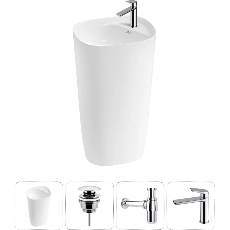 Комплект Wellsee 4 в 1 Lavinia Boho Bathroom Sink напольная раковина 50x45x89 см 3331 20215532R