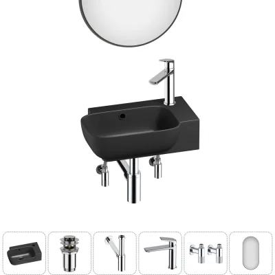 Комплект 6 в 1 Wellsee Lavinia Boho Bathroom Sink накладная/подвесная раковина 40x24 см 20219773R
