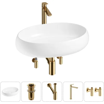 Комплект Wellsee 5 в 1 Lavinia Boho Bathroom Sink накладная раковина 60x40 см 20215109R