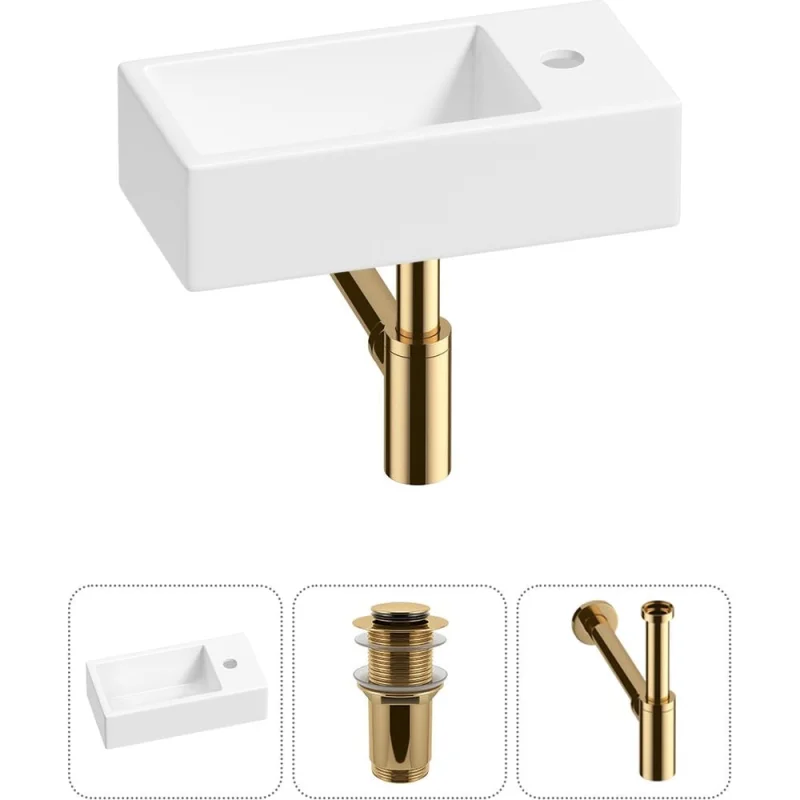 Комплект Wellsee 3 в 1 Lavinia Boho Bathroom Sink накладная/подвесная раковина 40x20 см 20215971R
