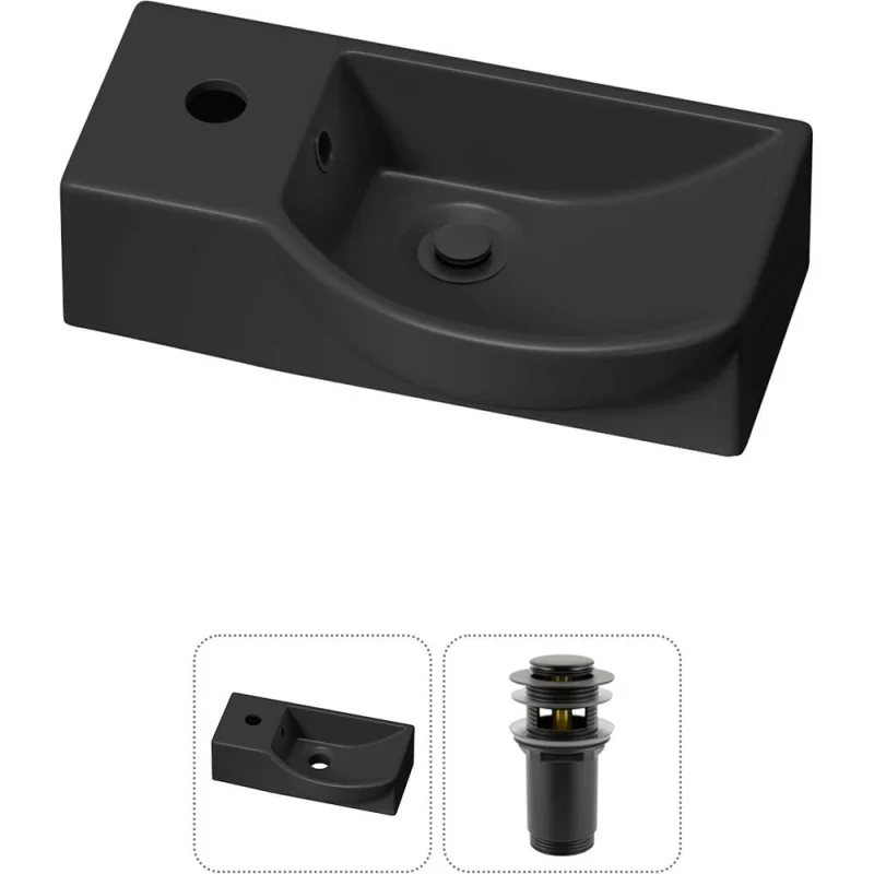 Комплект Wellsee 2 в 1 Lavinia Boho Bathroom Sink накладная/подвесная раковина 40x23 см 20216038R