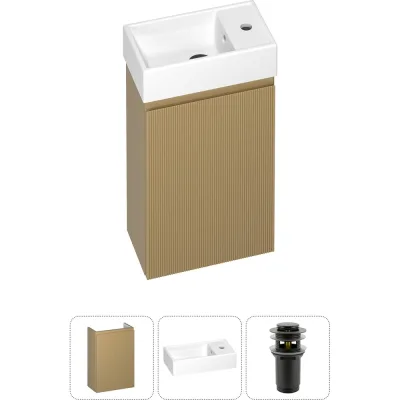 Комплект подвесной тумбы с раковиной для ванной и туалета Wellsee WC Area в наборе 3 в 1 20216828R