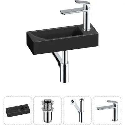 Комплект Wellsee 4 в 1 Lavinia Boho Bathroom Sink накладная/подвесная раковина 38x14 см 20215959R