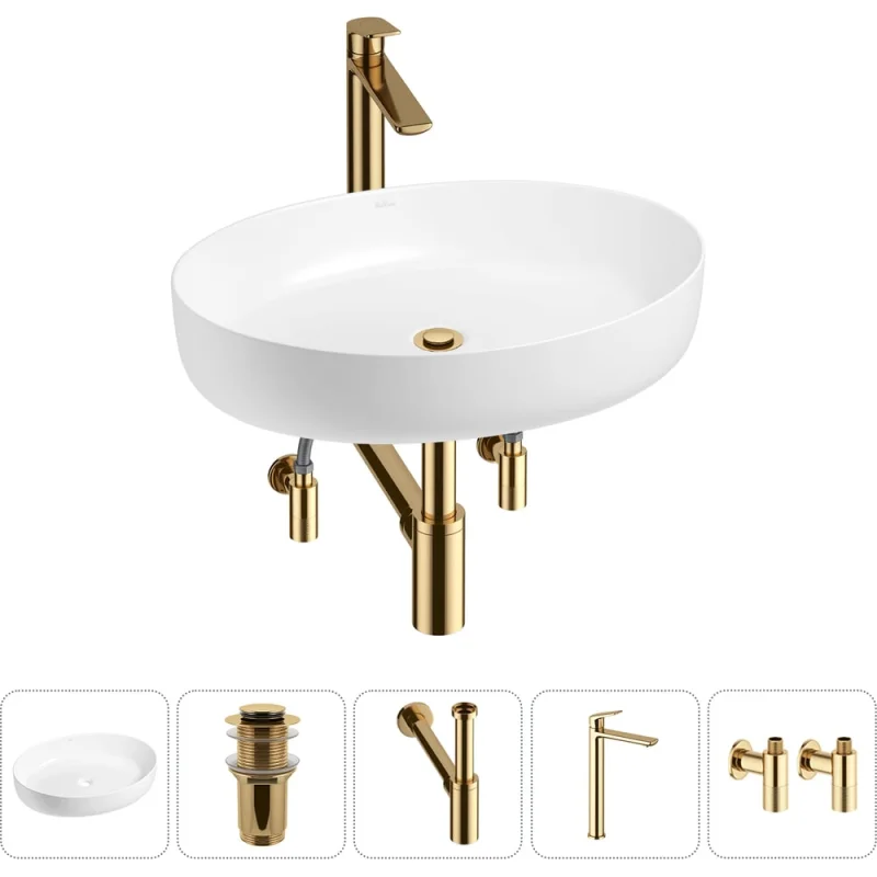 Набор Wellsee 5 в 1 Belle Spa 3.0 накладная раковина 55x41 см 20212675R