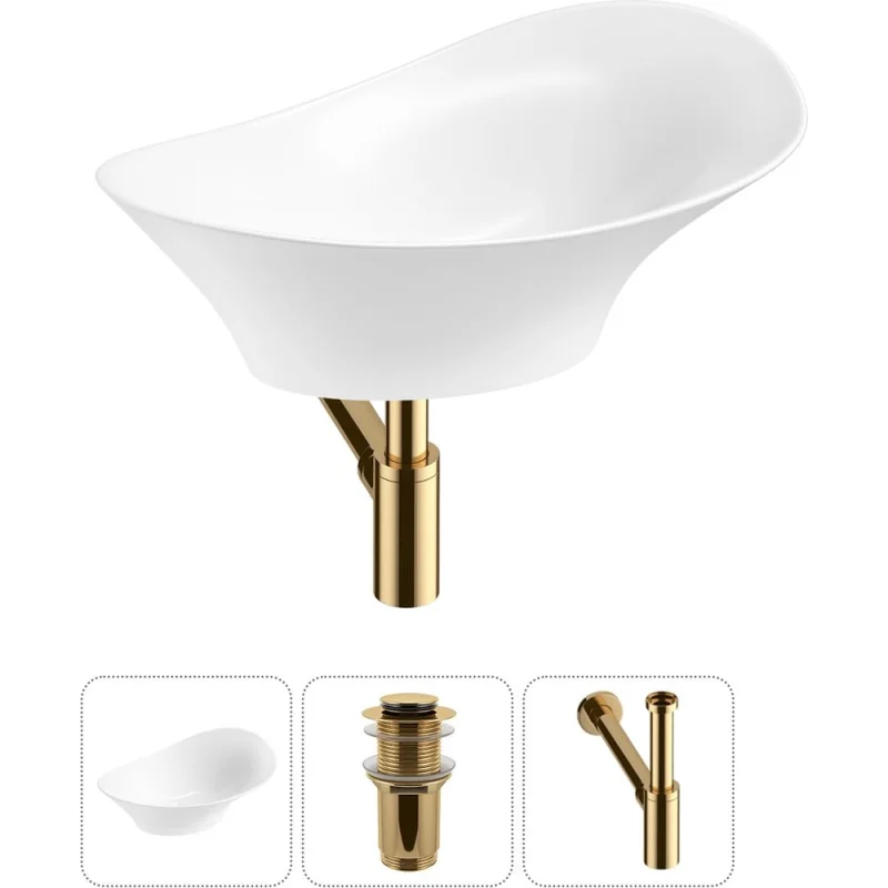 Комплект Wellsee 3 в 1 Lavinia Boho Bathroom Sink накладная раковина 56x33 см 20215354R