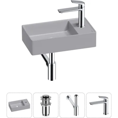 Мини-раковина для ванной комнаты или туалета Wellsee WC Area в наборе 4 в 1 20213752R