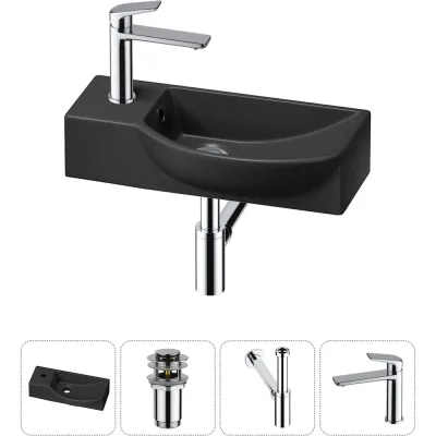 Комплект Wellsee 4 в 1 Lavinia Boho Bathroom Sink накладная/подвесная раковина 45x24 см 20216099R