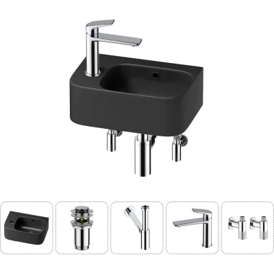 Комплект Wellsee 5 в 1 Lavinia Boho Bathroom Sink накладная/подвесная раковина 37x25 см 20216550R